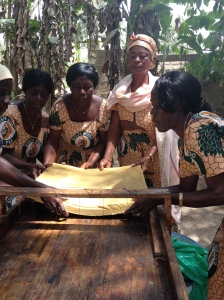 Kuapa women making soap 
